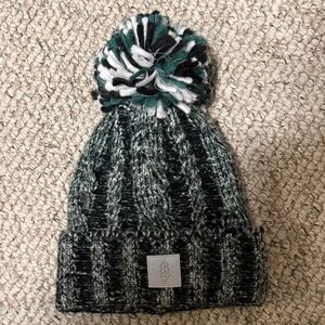 FP Movement by Free People Green and Black Knit Beanie